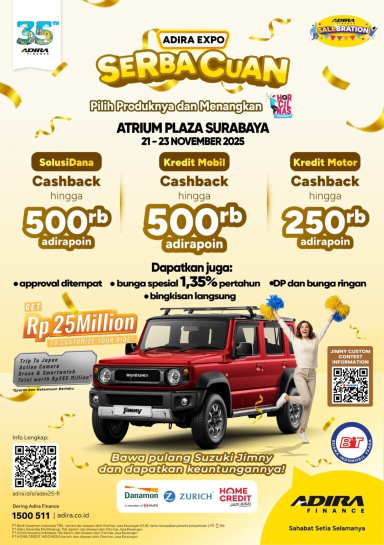 Adira Expo Surabaya – Cashback 500rb & Custom Suzuki Jimny 25 Juta