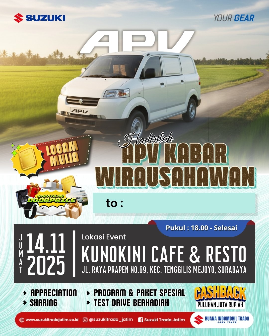 Event Suzuki APV Kabar Wirausahawan di Surabaya