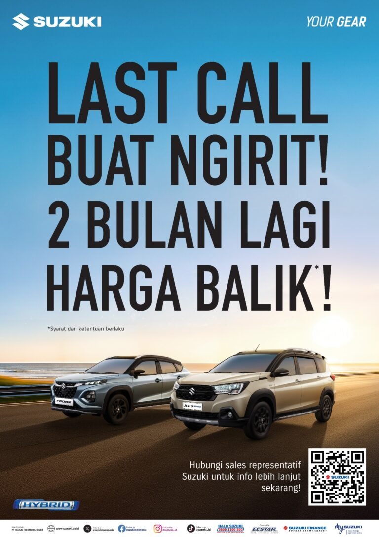 Promo Suzuki Last Call – Harga Mobil Hybrid Naik 2 Bulan Lagi!