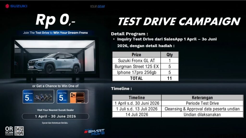 Cuma Test Drive Bisa Bawa Pulang Suzuki Fronx GRATIS